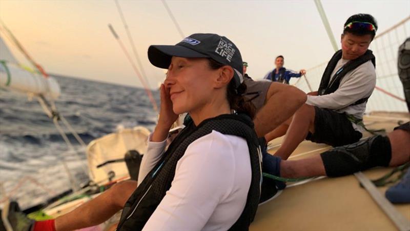 The team on board Qingdao on Day 22 Race 2 to Punta del Este - The Clipper Race Leg 1 - photo © Clipper Race