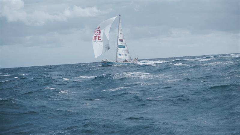 GoToBermuda team yacht racing in the South Atlantic yesterday from Punta del Este, Uruguay, to Cape Town, South Africa photo copyright Guan Xi taken at  and featuring the Clipper 70 class