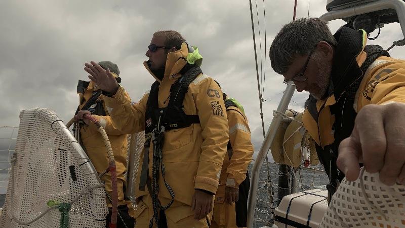 Qingdao Skipper Chris Brooks, briefing his team - The Clipper Race Leg 3 - Race 4, Day 12 - photo © Clipper Race