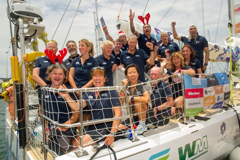 Seattle team ahead of Race 5 start, with Jane Lever from Noosa on board - Clipper Race Australian Coast-to-Coast stage photo copyright Clipper Race taken at  and featuring the Clipper 70 class