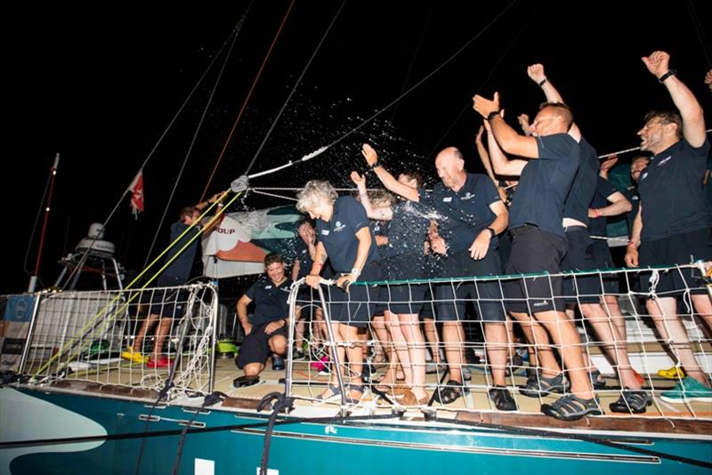 The Ha Long Bay, Viet Nam team celebrating photo copyright Clipper Ventures taken at  and featuring the Clipper 70 class