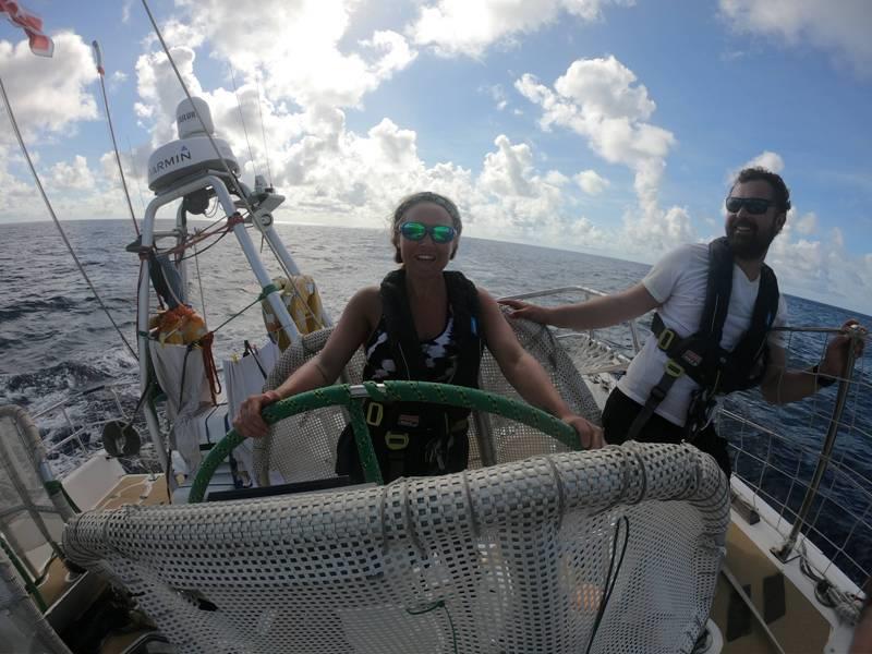 Crew member Charlotte on Ha Long Bay, Viet Nam, after the team took top spot in Scoring Gate - The Clipper Race Leg 5 - Race 6, Day 14 - photo © Clipper Race