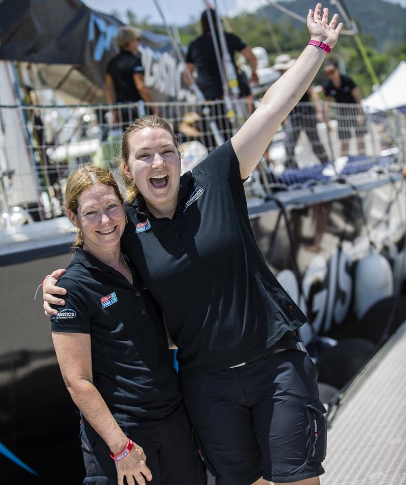 Melanie and Jasmine about to slip lines from Whitsundays to Subic Bay - Clipper Race 2019-20 photo copyright Brooke Miles Photography taken at  and featuring the Clipper 70 class