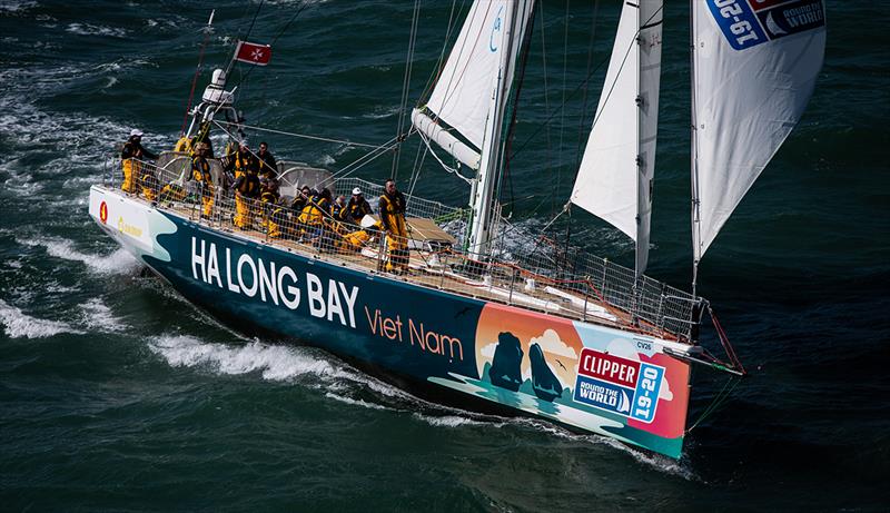 The Clipper Round the World Race fleet leaving gosport for the race start in London photo copyright Matthew Dickens / imagecomms taken at  and featuring the Clipper 70 class