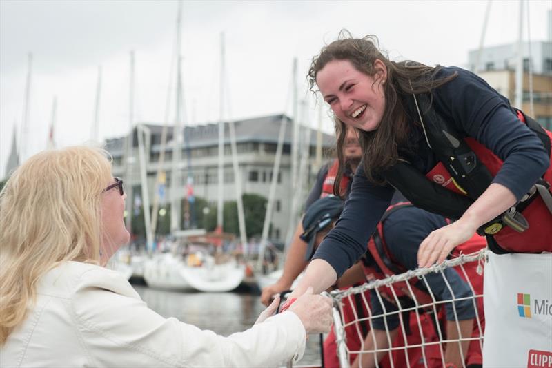 Roseann on arrival into Derry-Londonderry photo copyright Martin McKeown taken at  and featuring the Clipper 70 class