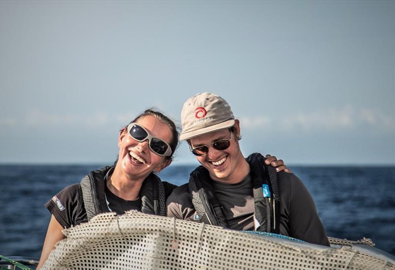 Bettina and Dario at the helm - Clipper Round the World Race - photo © Clipper Race