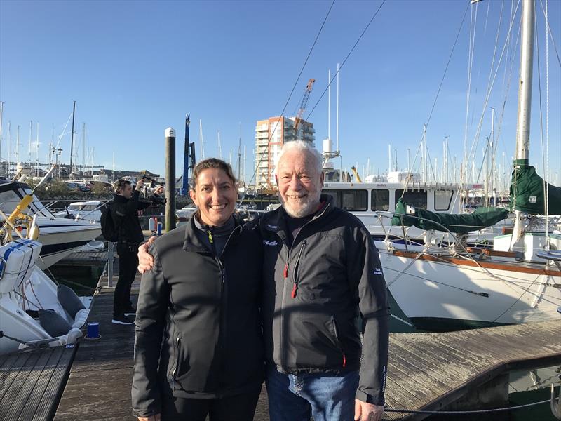 Shortlisted sailors, Dee Caffari and Sir Robin Knox-Johnston photo copyright Clipper Race taken at  and featuring the Clipper 70 class