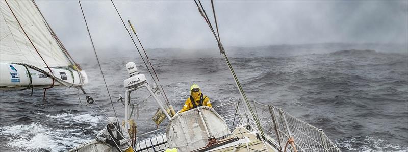 Fog at the helm on board Ha Long Bay, Viet Nam - Clipper Race photo copyright Clipper Race taken at  and featuring the Clipper 70 class