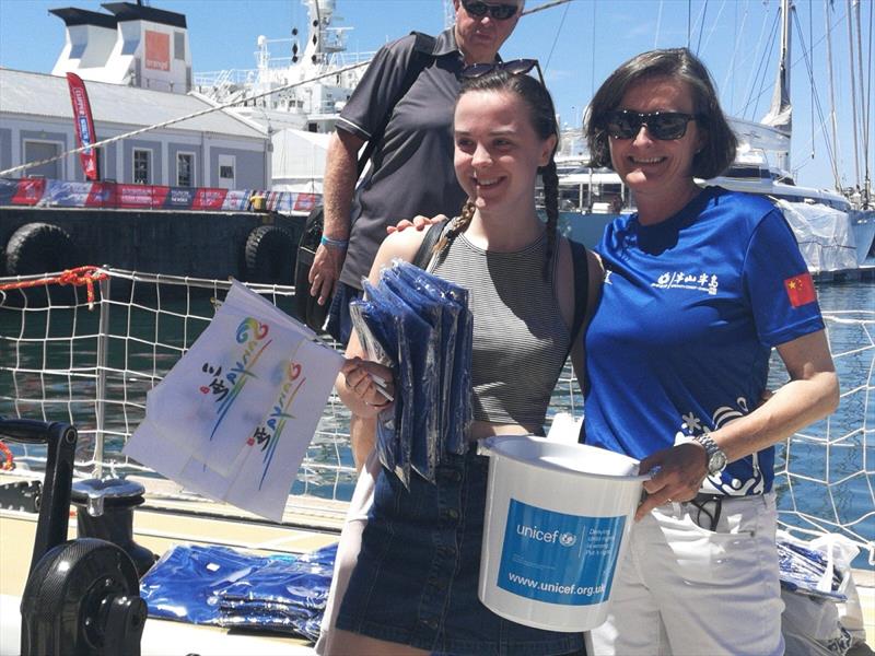 Nicky supporting Unicef - photo © Clipper Race
