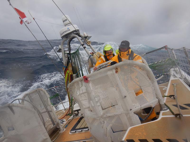 CV22 Seattle getting a taste for the wild weather ahead - Clipper Race photo copyright Clipper Race taken at  and featuring the Clipper 70 class