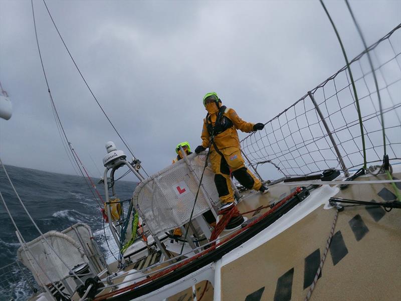 CV23 WTC Logistics battling some strong winds - Clipper Race photo copyright Clipper Race taken at  and featuring the Clipper 70 class