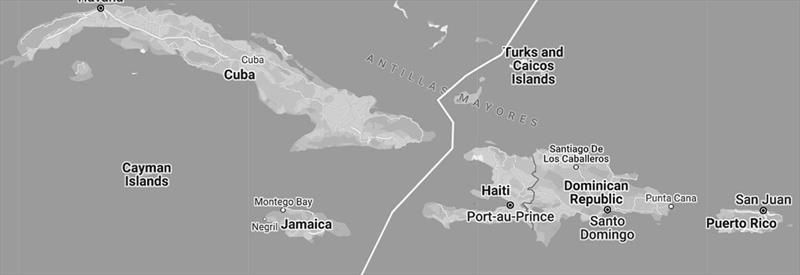 Rhumb line through the Caribbean islands - photo © Clipper Race
