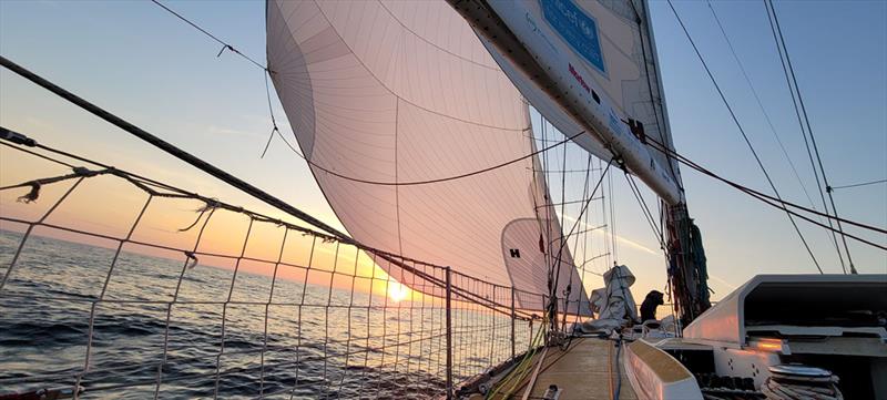 Clipper Race 14: Sunrise ahead of Unicef photo copyright Clipper Race taken at  and featuring the Clipper 70 class