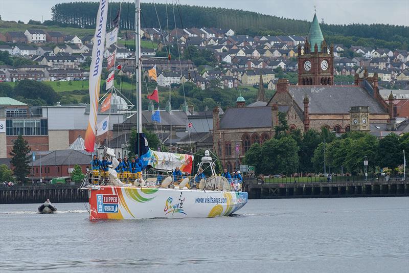 Visit Sanya from the Clipper Round the World Yacht Race arrives in Derry-Londonderry after leg 14, the Transatlantic Race - photo © Martin McKeown