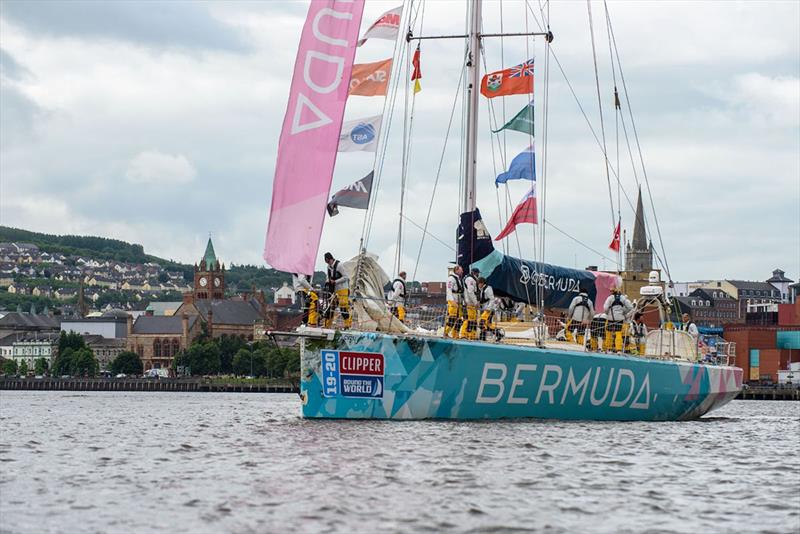 GotoBermuda arriving into Derry~Londonderry - Clipper Round the World Yacht Race 14 photo copyright Clipper Race taken at  and featuring the Clipper 70 class