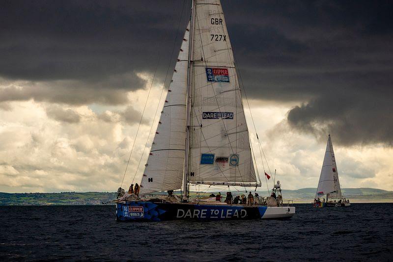 Moody skies set the tone for the final battle from Derry~Londonderry to London - photo © Clipper Ventures
