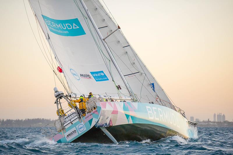 Coppercoat on the hull of GoToBermuda photo copyright Clipper Race taken at  and featuring the Clipper 70 class