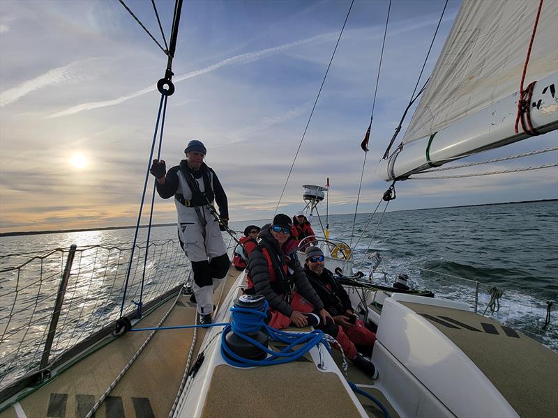 Liz with her crew during the Level 2 training - Clipper Race photo copyright Clipper Race taken at  and featuring the Clipper 70 class