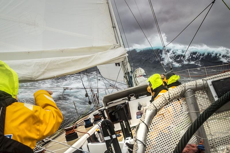 Huge waves in the Southern Hemisphere photo copyright Clipper Race taken at  and featuring the Clipper 70 class