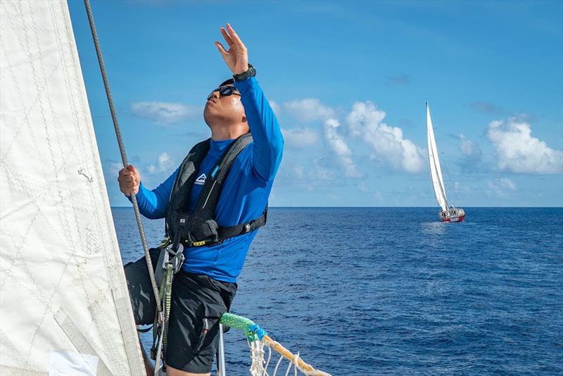 Calling for sail trim - Clipper Round the World Race - photo © Clipper Race