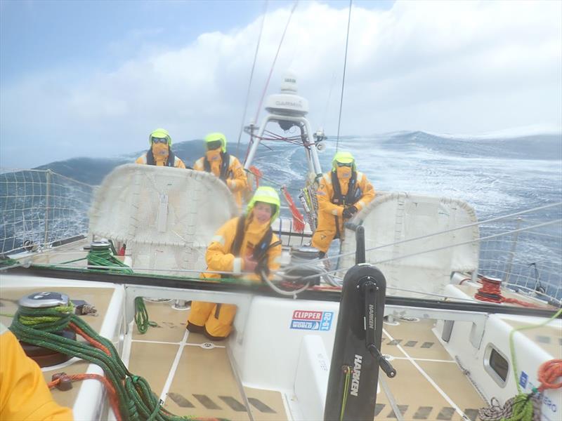 Crew face rough sea and cold conditions - Clipper Round the World Race photo copyright Clipper Race taken at  and featuring the Clipper 70 class