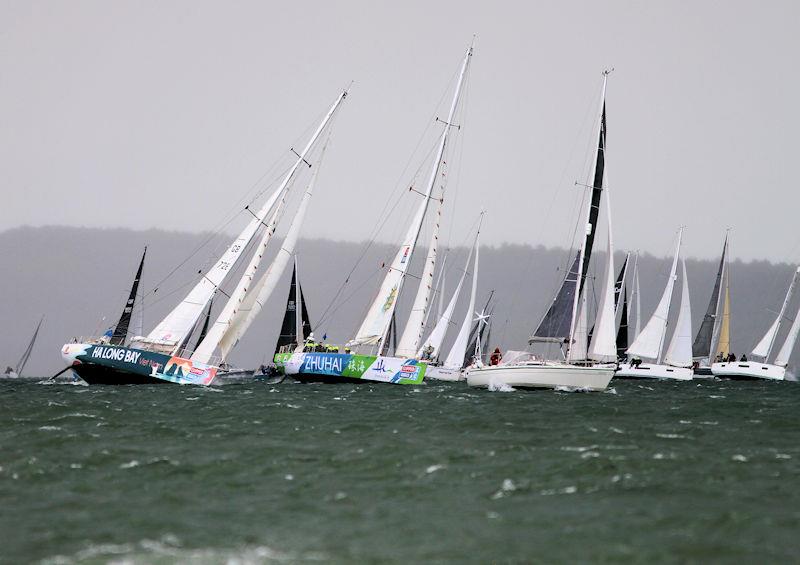 The 2023 Round the Island Race fleet pass through the Hurst narrows - photo © Sam Jardine