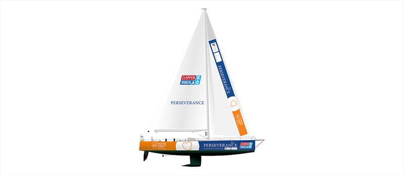 Perseverance yacht branding photo copyright Clipper Race taken at  and featuring the Clipper 70 class