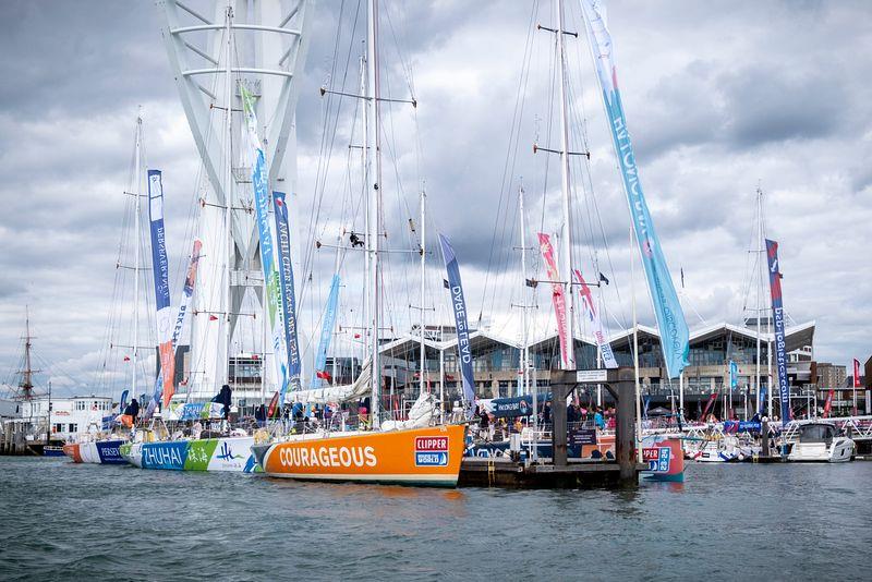 Clipper Race fleet berthed in Gunwharf Quays ahead of the Race Start on 3 September - Clipper 2023-24 Race Start - photo © Jason Bye