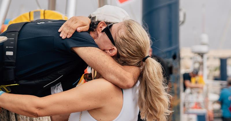 Clipper Round the World Yacht Race Race 2 Start: Emotional goodbyes on the dock photo copyright Clipper Race taken at  and featuring the Clipper 70 class