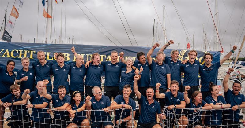 Clipper Round the World Yacht Race Race 2 Start: The Yacht Club Punta del Este team featuring Fernanda (front row, 4th from left) and Eugenia (front row, third from right) photo copyright Clipper Race taken at  and featuring the Clipper 70 class