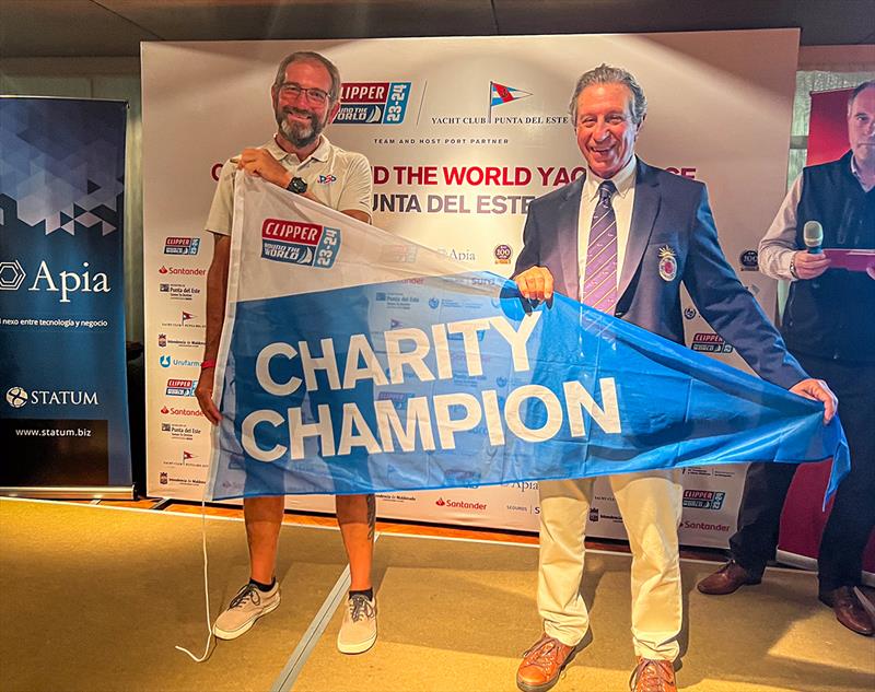 Charity Champion congratulated for incredible fundraising efforts - Race 2: Hundred Years Cup photo copyright Clipper Race taken at  and featuring the Clipper 70 class