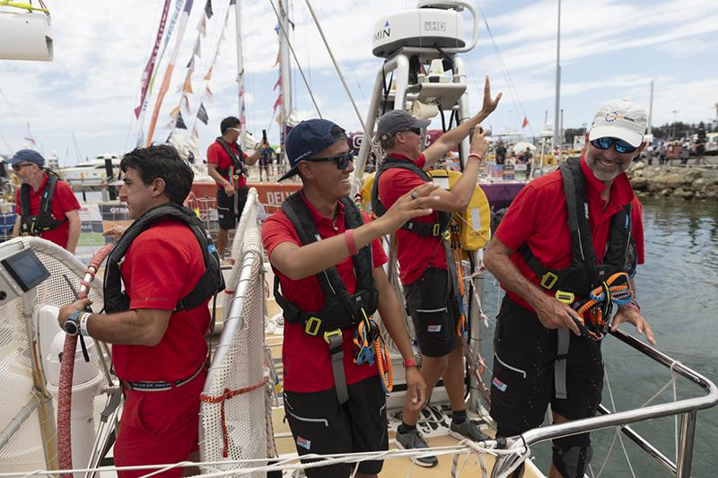 The Qingdao team depart for Race 5: Sta-Lok Endurance Test photo copyright Clipper Round the World Race taken at  and featuring the Clipper 70 class