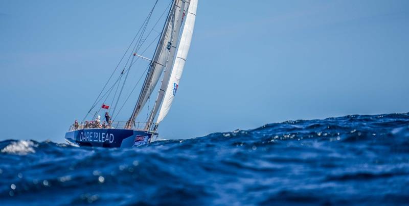 Dare To Lead crosses the Finish Line - Race 5: Sta-Lok Endurance Test  photo copyright Clipper Race taken at  and featuring the Clipper 70 class