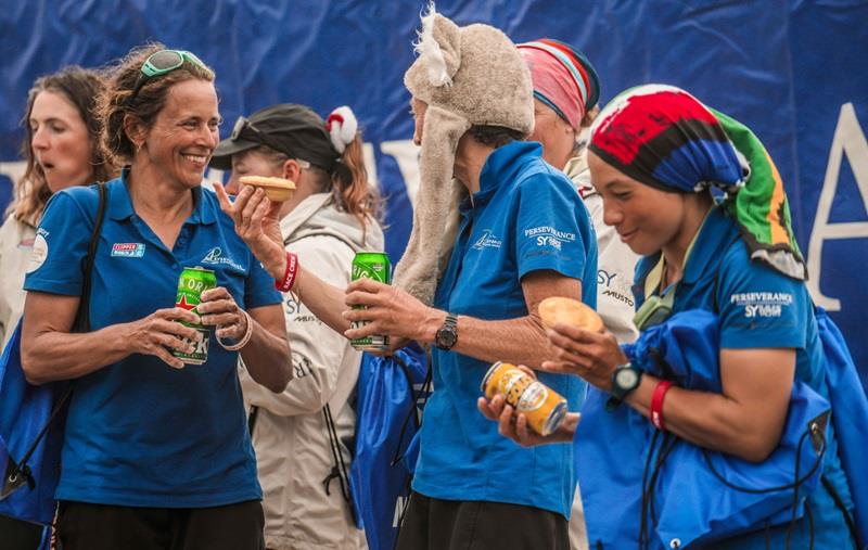 Perseverance celebrating sixth place - Race 5: Sta-Lok Endurance Test  - photo © Clipper Race