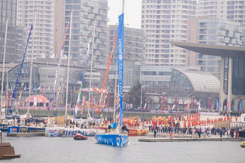 UNICEF slipping lines out of the Marina - photo © Clipper Race