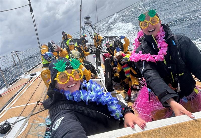 Lauren (pictured right) and Skipper Ella (left) with the Washington, DC crew photo copyright Clipper Race taken at  and featuring the Clipper 70 class
