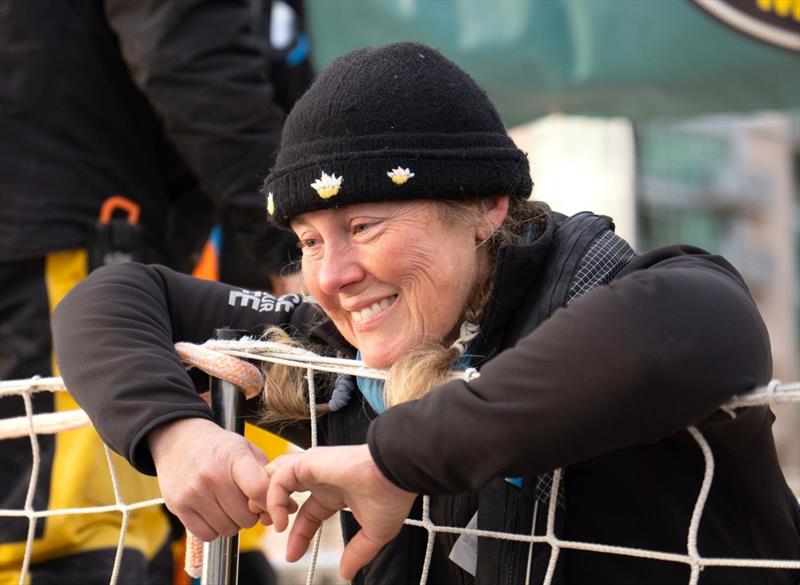 Valerie Linton on board her Team Power of Seattle Sports team yacht in Seattle - photo © Clipper Ventures