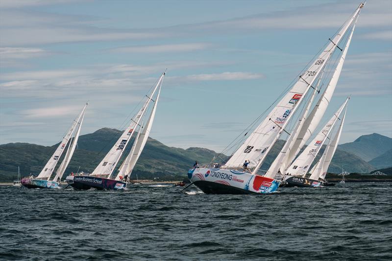 The Clipper Race fleet departs from Oban, Scotland - photo © Clipper Ventures