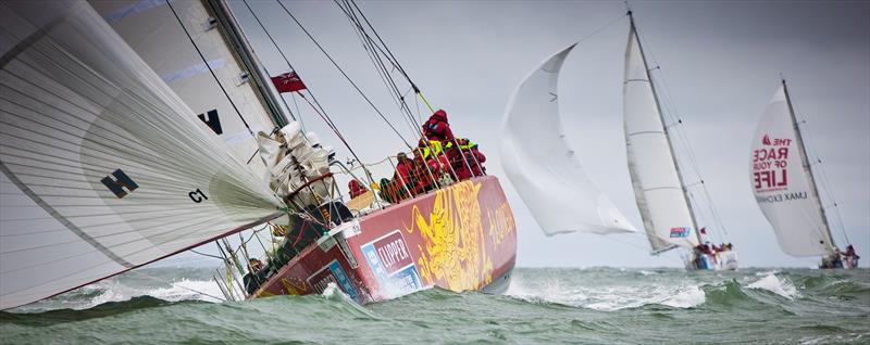 Qingdao during the start of the Clipper Round the World Yacht Race 2015-16 at Southend Pier photo copyright onEdition taken at  and featuring the Clipper Ventures class