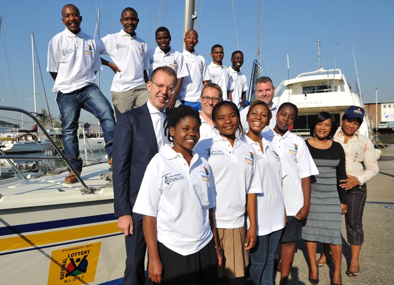 Young South Africans selected to be part of the Clipper Round the World Yacht Race Stages at the Point Yacht Club in Durban, South Africa photo copyright Sabelo Mngoma / BackpagePix taken at  and featuring the Clipper Ventures class