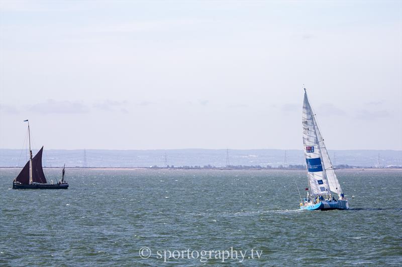 The Clipper Round the World Race fleet start leg 1 off Southend photo copyright Alex Irwin / www.sportography.tv taken at  and featuring the Clipper Ventures class