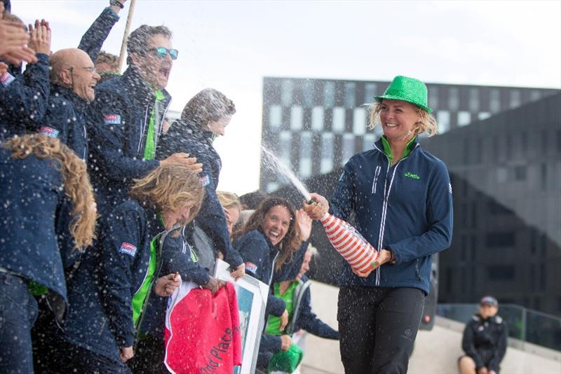 Second place skipper Nikki Henderson with Visit Seattle Team - photo © Clipper Ventures