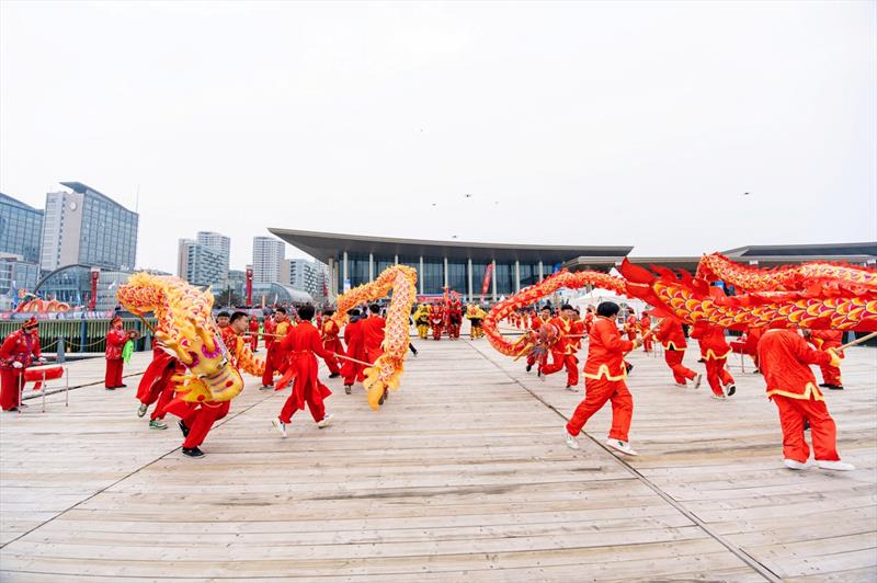 Dragon dancers at the departure ceremony photo copyright Clipper Race taken at  and featuring the Clipper Ventures class