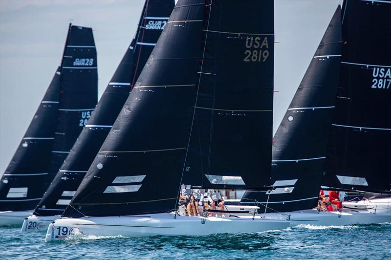 ClubSwan 28 fleet at New York Yacht Club's Annual Regatta photo copyright Paul Todd / www.outsideimages.com taken at New York Yacht Club and featuring the ClubSwan 28 class