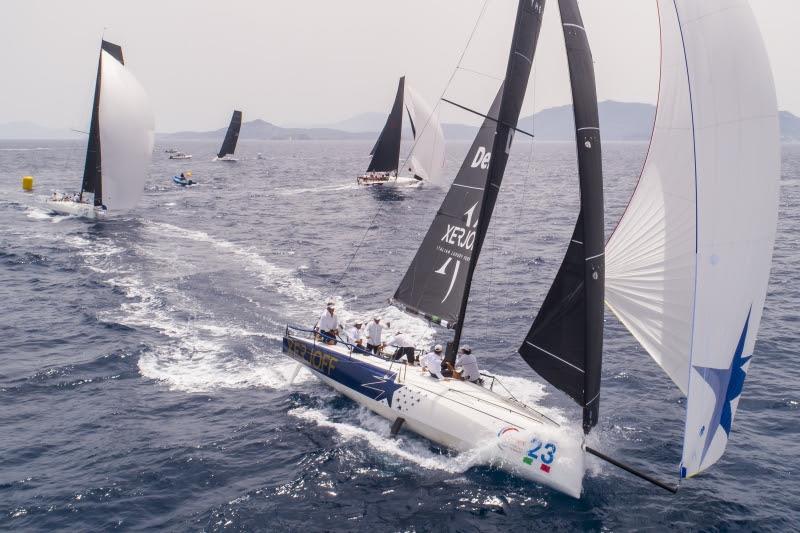 The ClubSwan 36 fleet with Fra Martina in the foreground, The Nations Trophy - Swan One Design photo copyright ClubSwan / Studio Borlenghi taken at Yacht Club Costa Smeralda and featuring the ClubSwan 36 class