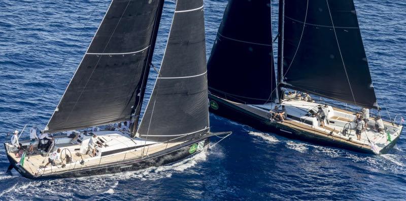ClubSwan50 Fleet, OneGroup and Mathilde on day 1 of the Rolex Swan Cup 2018 photo copyright Rolex / Borlenghi taken at Yacht Club Costa Smeralda and featuring the ClubSwan 50 class
