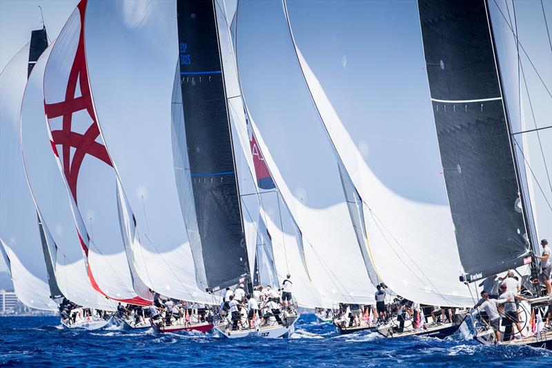 ClubSwan 50 fleet sailing today on the Bay of Palma - 38 Copa del Rey MAPFRE photo copyright María Muiña / Copa del Rey MAPFRE taken at Real Club Náutico de Palma and featuring the ClubSwan 50 class