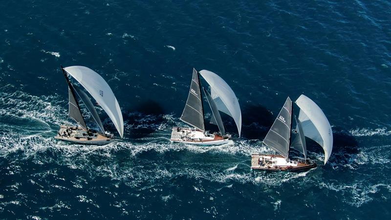 ClubSwan 50s in actions, seen from above photo copyright Carlo Baroncini taken at Yacht Club Isole di Toscana and featuring the ClubSwan 50 class