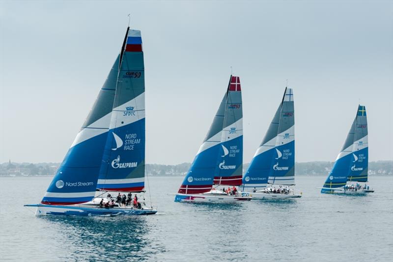 The NSR fleet offshore Copenhagen photo copyright Nord Stream Race / Marina Semenova taken at Kieler Yacht Club and featuring the ClubSwan 50 class