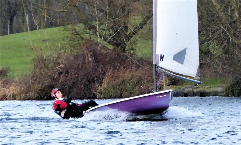 Annette Walter during the End of Year Pursuit Race at Welwyn Garden City SC photo copyright Charles Adams taken at Welwyn Garden City Sailing Club and featuring the Comet class